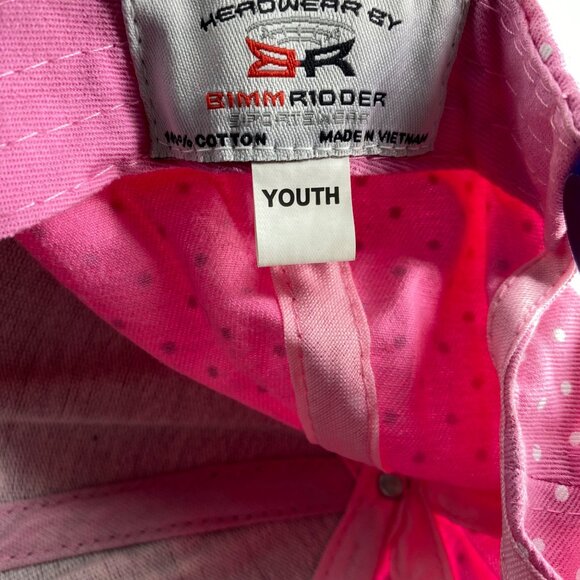 Minor League Baseball Columbus Ohio Clippers Youth Girl Hat Pink Navy Polka Dot - Picture 5 of 7